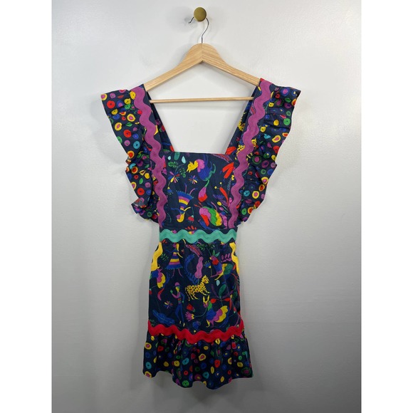 Celia B Women's Blue Amatista Printed Women's Mini Jumper Dress Size: XS NWOT - Picture 2 of 8